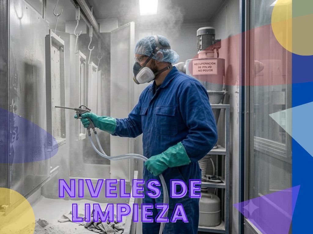 niveles de limpieza en pintura en polvo